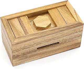 BSIRI Canopic Chest Wooden Puzzle Box for Kids and Adults