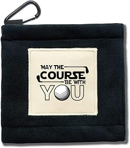 TOUNER Golf Ball Cleaning Towel Funny Design with Clip Microfiber
